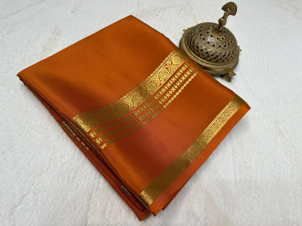 Timeless Mysore Silk Saree with Luxurious Bentex Border