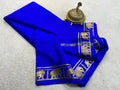 Blue Colour Mysore Silk Saree With Elephant Zari Border