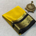Trending Mango Zari Border Traditional Mysore Silk Saree
